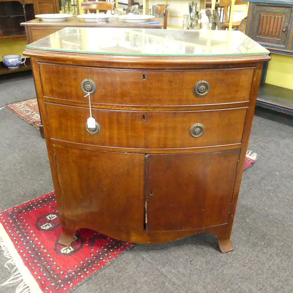 GEORGIAN STYLE MAHOGANY CHEST OF DRAWERS 760x490x835mm Image 1++