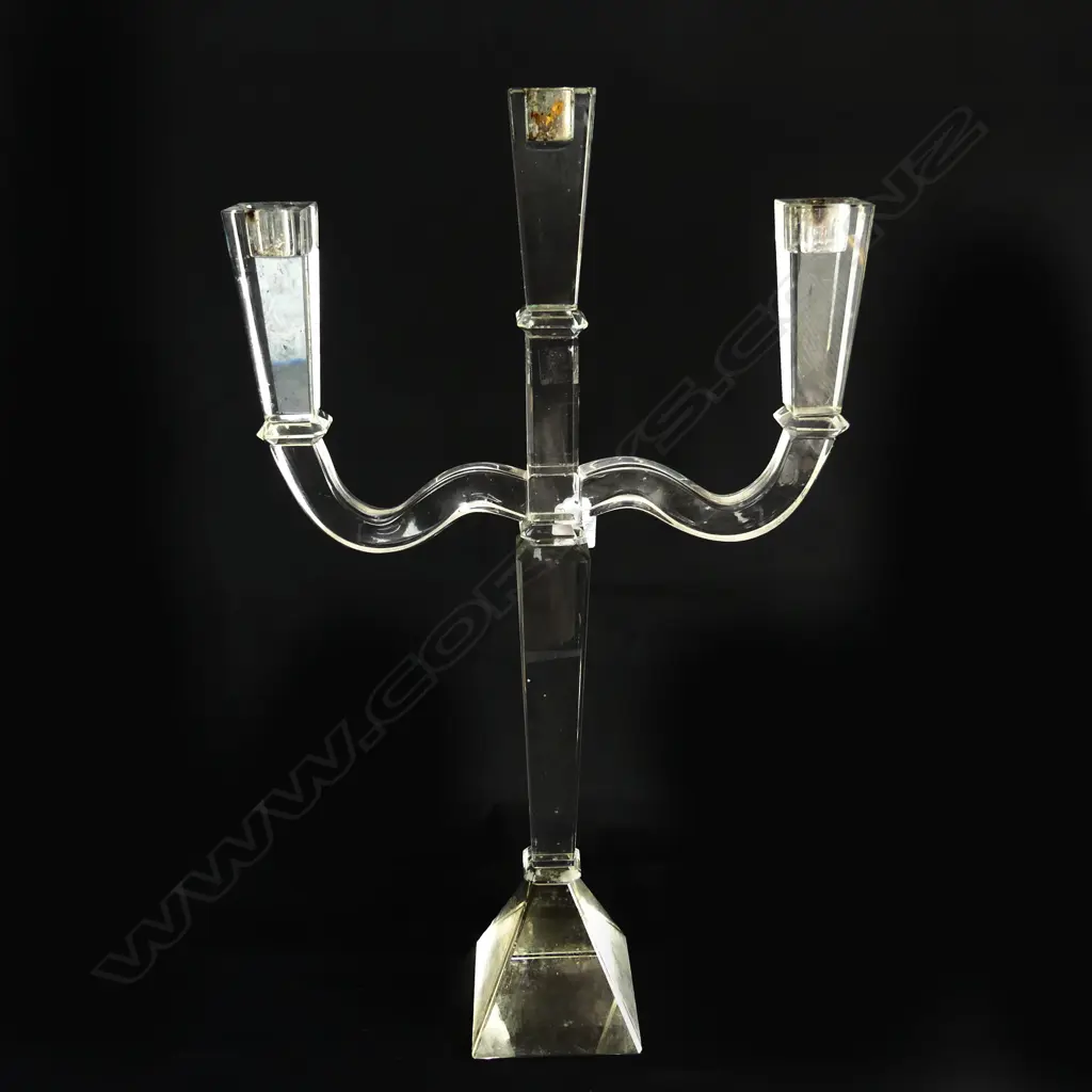 PR FRENCH STYLE WHITE PAINTED METAL SCONCES H.475mm + 1 CRYSTAL CANDLESTICKH.535mm Image 1++