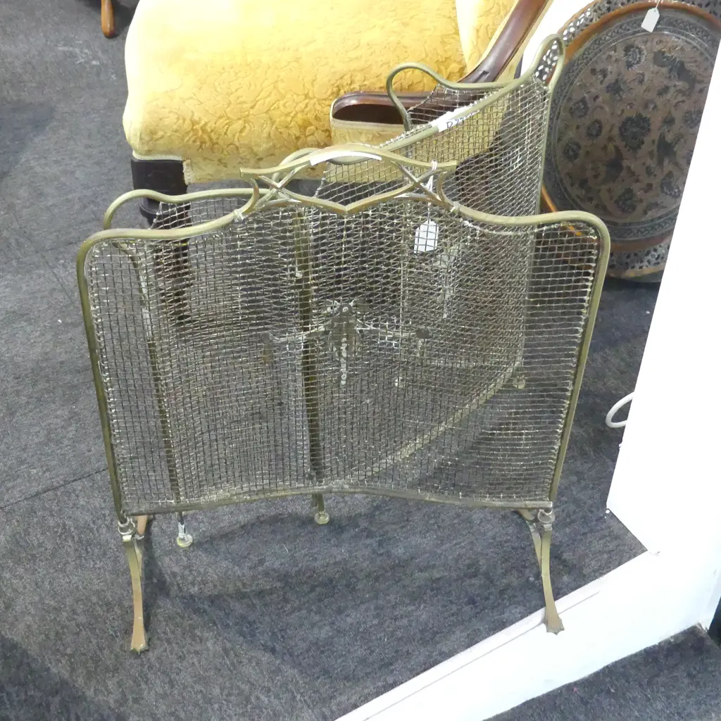 2 BRASS FIRE SCREENS H.600mm Image 1++