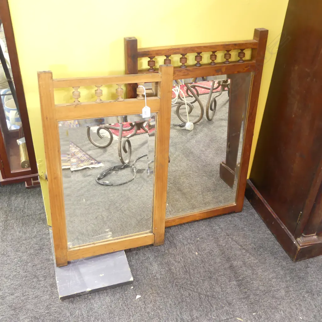 2 EDWARDIAN MIRRORS 650x385mm, 720x460mm Image 1++