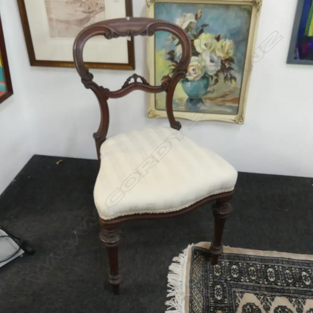 VICTORIAN MAHOGANY BALLOON BACK DINING CHAIR Image 1++