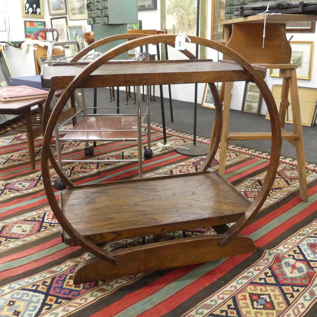 DECO OAK TEA TROLLEY 670x410x725mm Image 1++