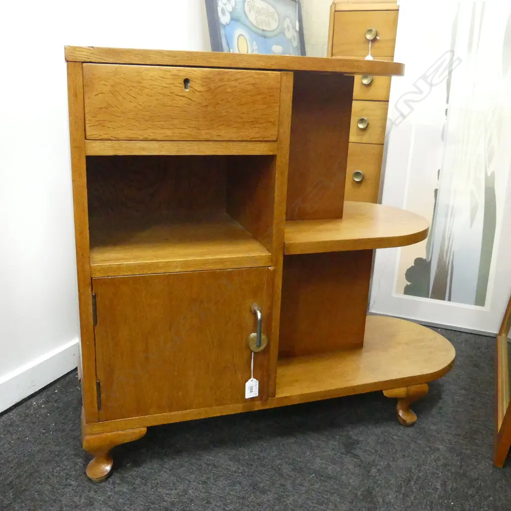 DECO OAK BOOKSHELF CABINET 800x310x715mm Image 1++