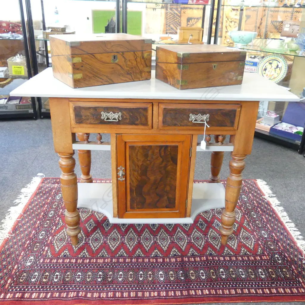 PAINTED EDWARDIAN WASH STAND 1070x455x765mm Image 1++
