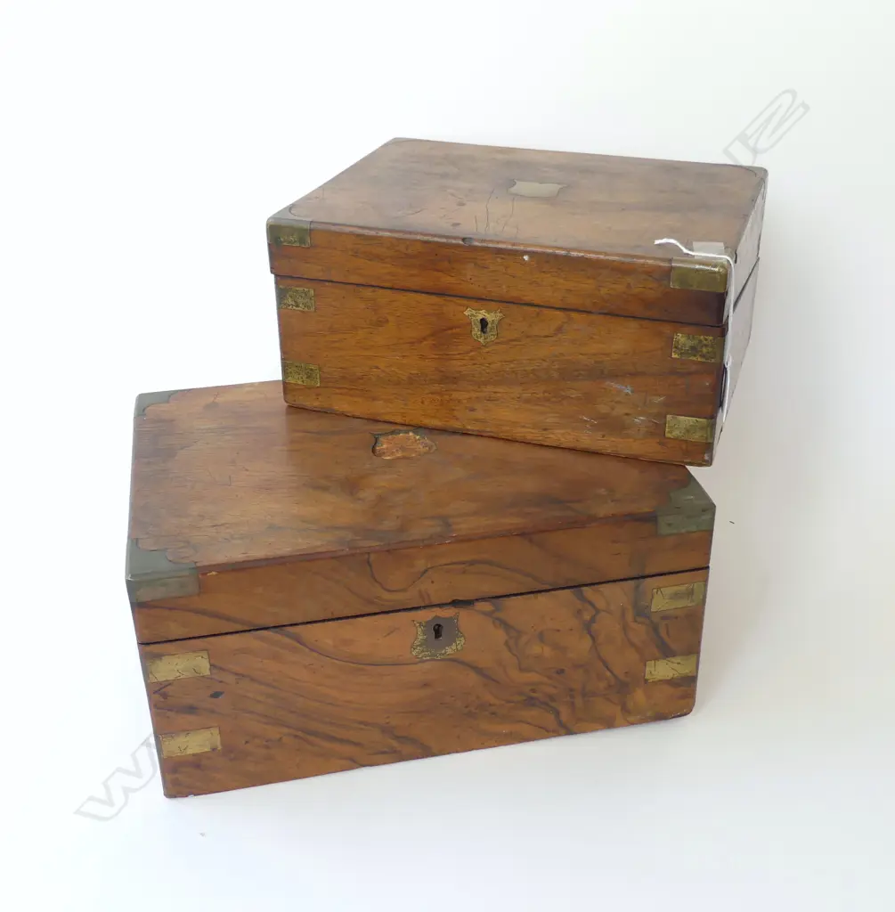 2 ANTIQUE WRITING SLOPES W.350, 300mm faults Image 1++