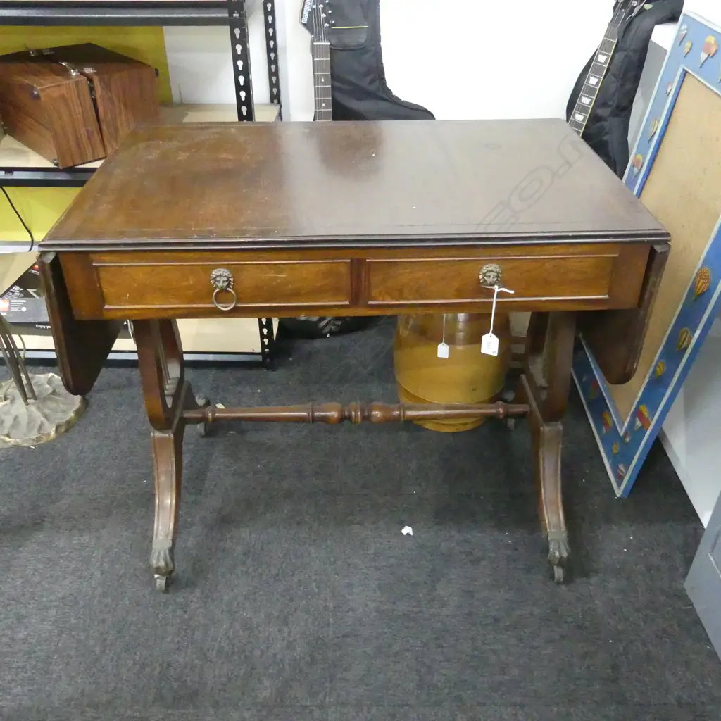 MAHOGANY DROPSIDE SIDETABLE L900MM Image 1++