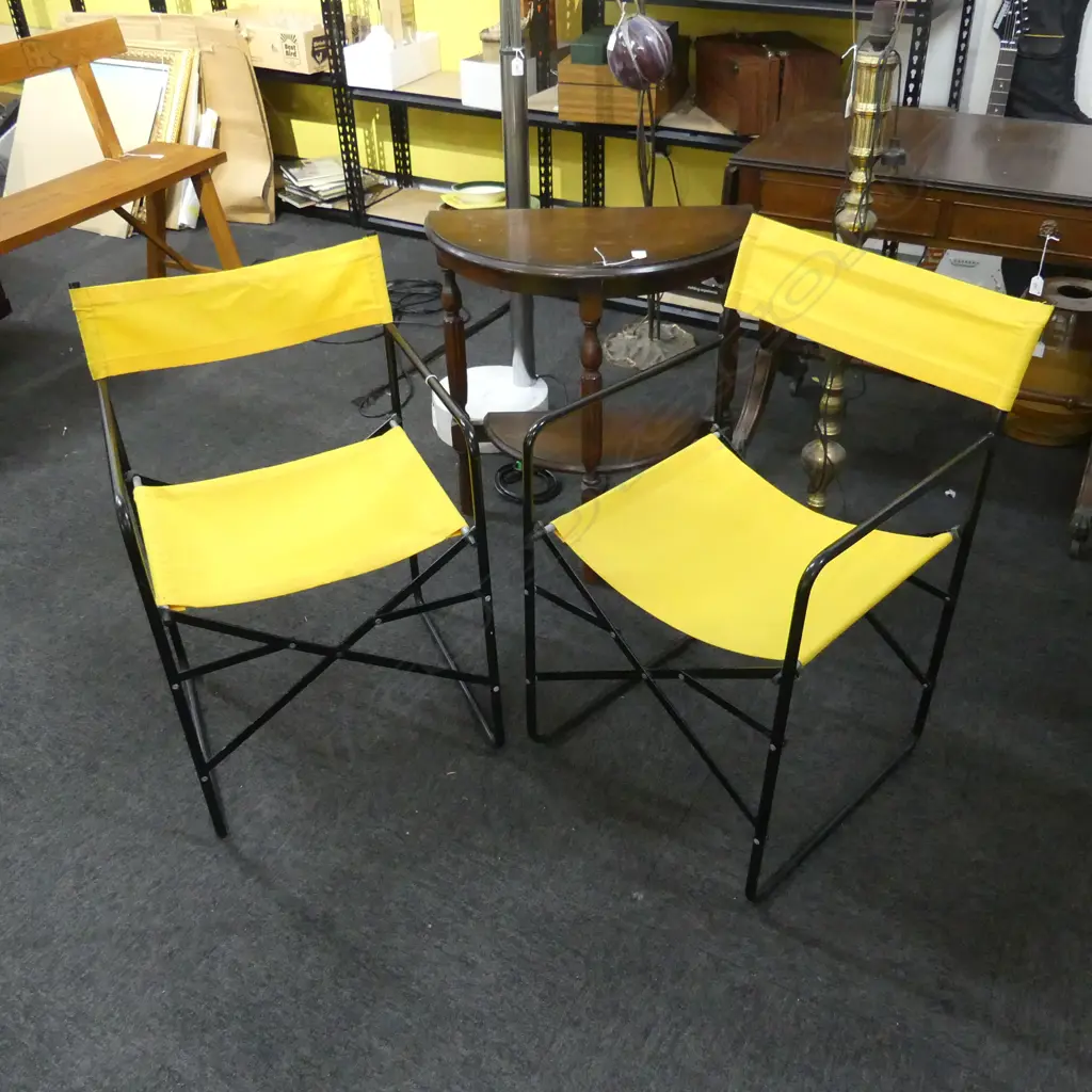 PR YELLOW CANVAS FOLDING CHAIRS Image 1++
