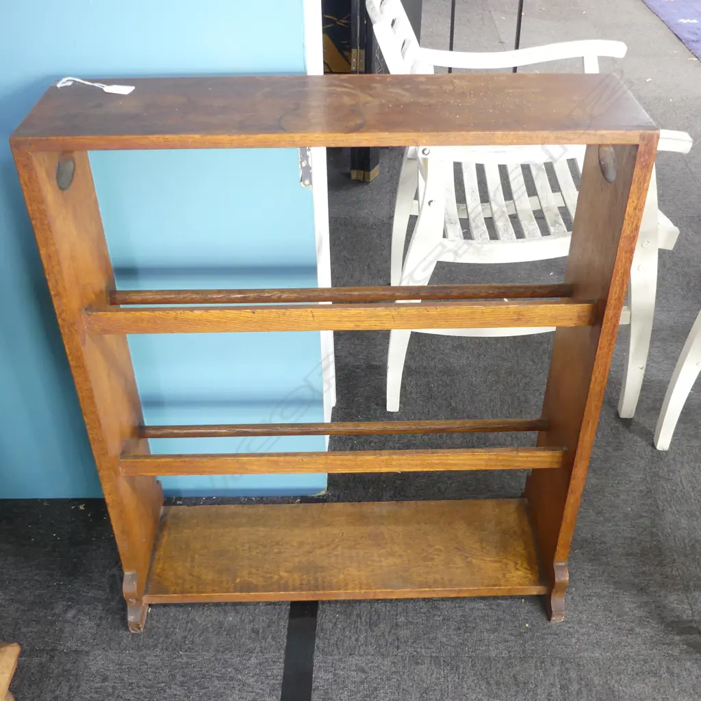EARLY 20thC OAK SHOE SHELVES 720x280x840mm Image 1++