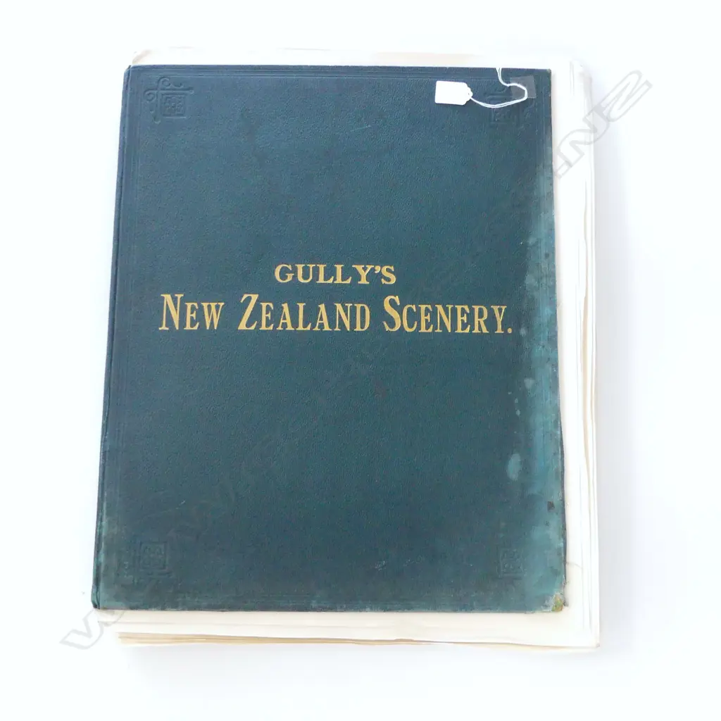 JOHN GULLY 'NEW ZEALAND SCENERY', WARD & CO, BELFAST 1877 INCOMPLETE: 12 of 15 COLOUR PLATES, 540 x430mm Image 1++