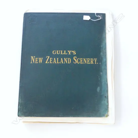 JOHN GULLY 'NEW ZEALAND SCENERY', WARD & CO, BELFAST 1877 INCOMPLETE: 12 of 15 COLOUR PLATES, 540 x430mm
