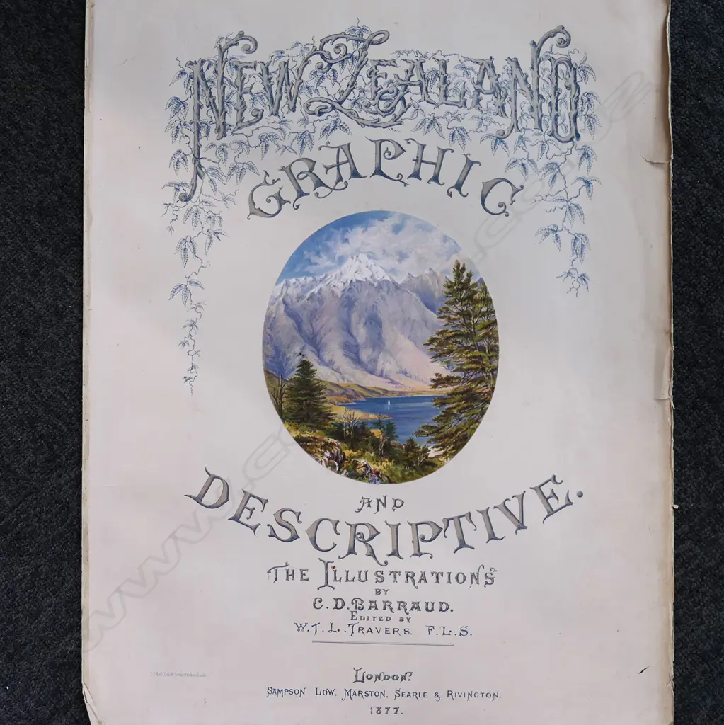 BARRAUD 'NZ GRAPHIC AND DESCRIPTIVE', SAMPSON LOW... 1877, INCOMPLETE: 21 0F 24 COLOUR LITHOS, 570 x 440mm Image 1++