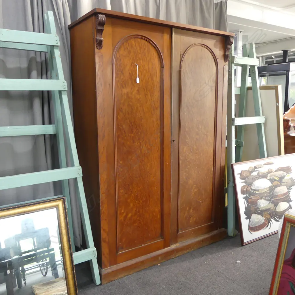 COLONIAL BURR VENEER WARDROBE 1360x520x1950mm Image 1++