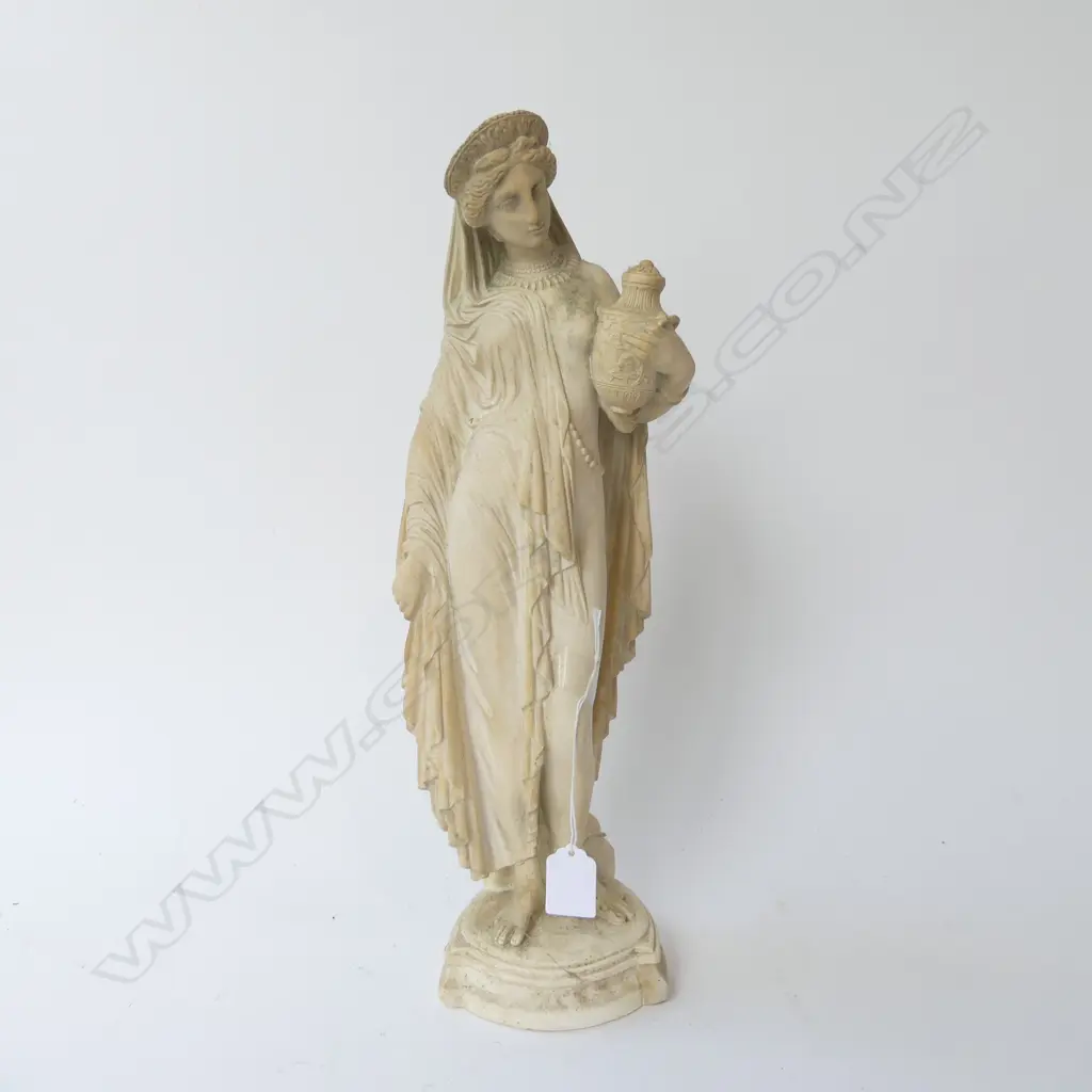 ANTIQUE 20thC PLASTER CLASSICAL FIGURE 'PANDORA' AFTER J. PRADIER PARIS H.425mm... Image 1++