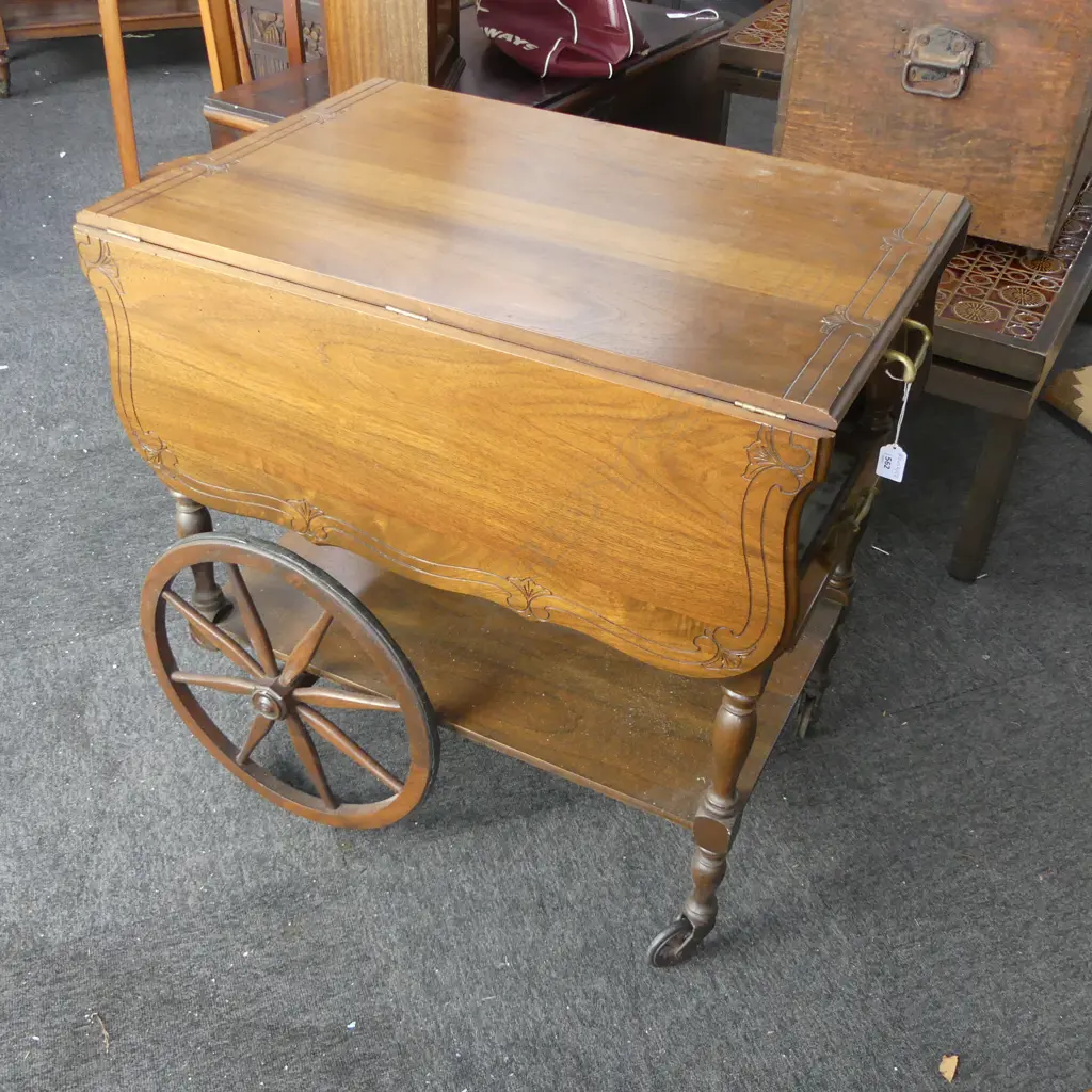 MAHOGANY TEA TROLLEY Image 1++