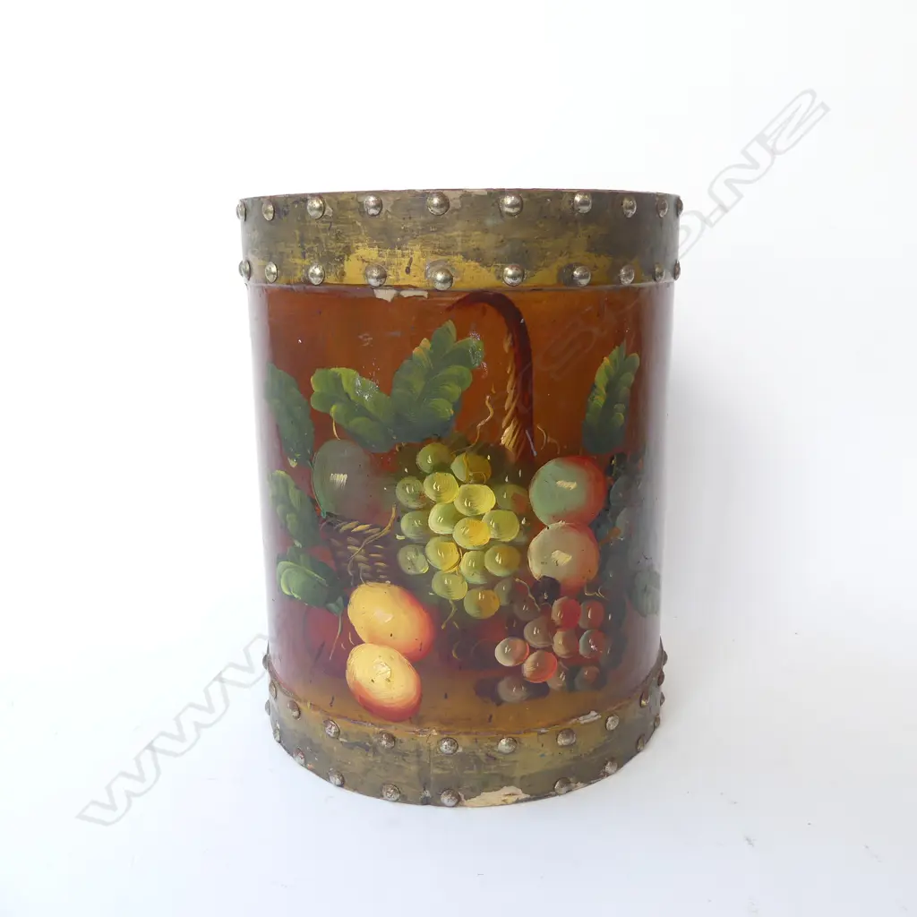 STILL LIFE PAINTED WASTE PAPER BIN H.285mm Image 1++