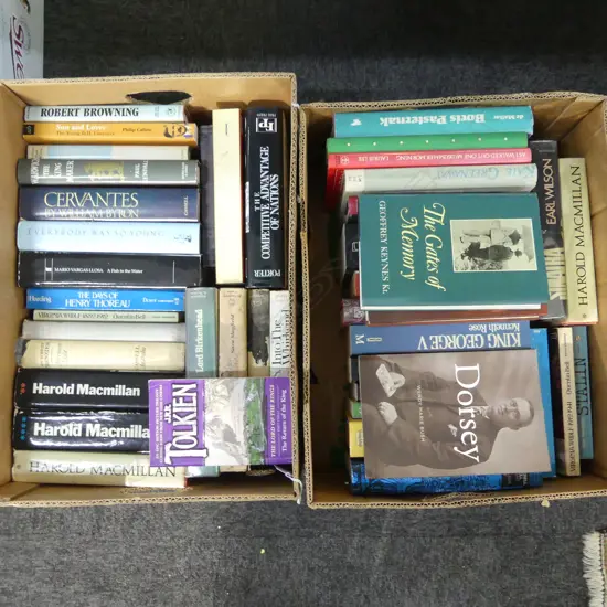 2 BOXES 20thC BIOGRAPHY BOOKS