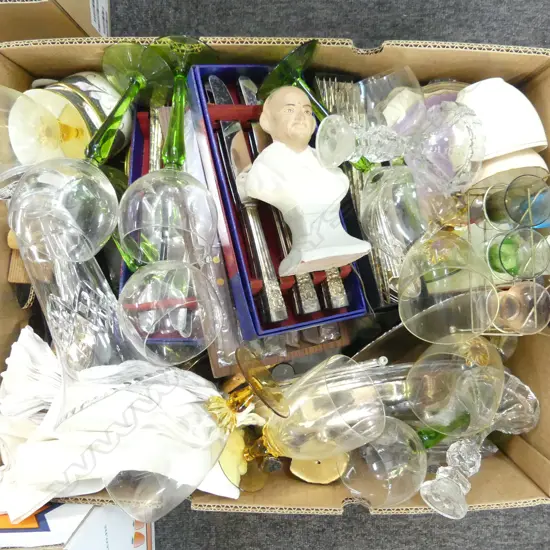 ASST. EP, DRINKING GLASSES, CASED CUTLERY ETC