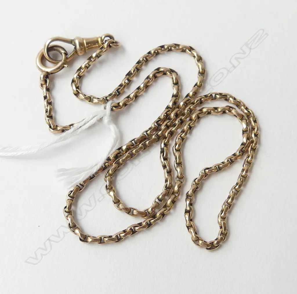 c1900 9ct GOLD NECK CHAIN L.440mm 6.7gms Image 1++