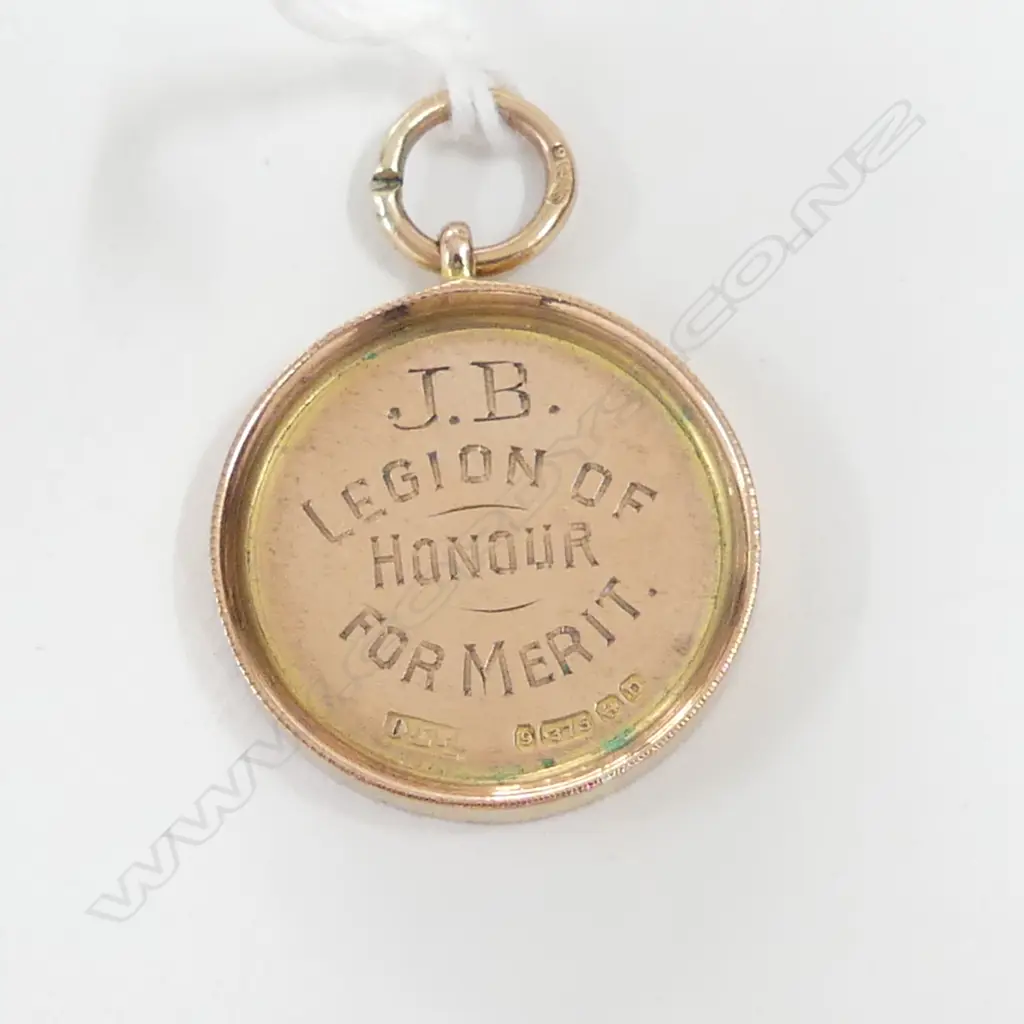 9CT GOLD 1929 'LEGION OF HONOUR' AWARD 4.38gm Image 1++