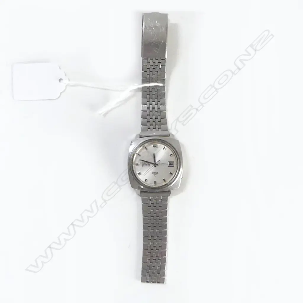 SEIKO 5 AUTOMATIC VINTAGE 21 JEWEL GENT'S WRISTWATCH running strap needs attention Image 1++