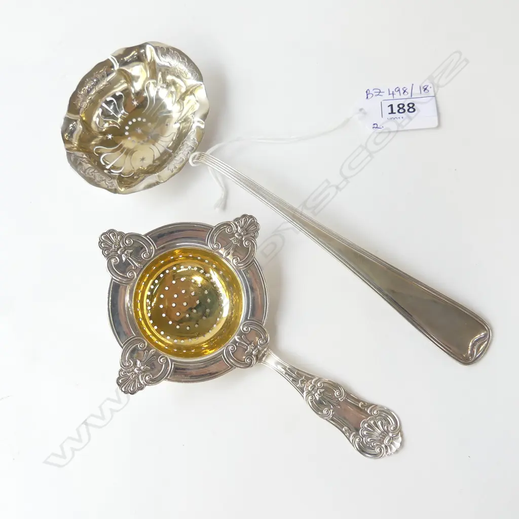 2 CONTINENTAL SILVER SUGAR SIFTING SPOONS 79gms Image 1++