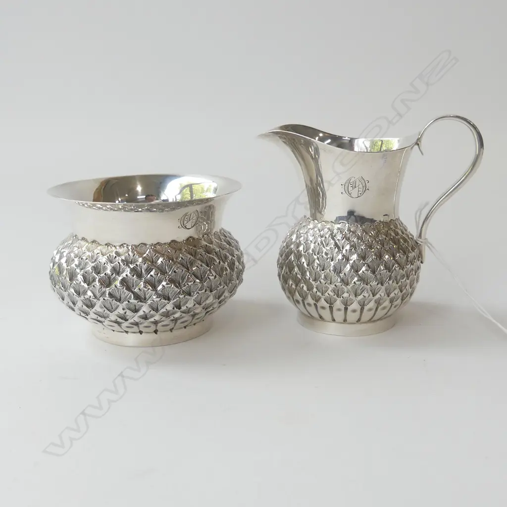STG SILVER JUG & BOWL, SHEFFIELD 1908 210gms Image 1++