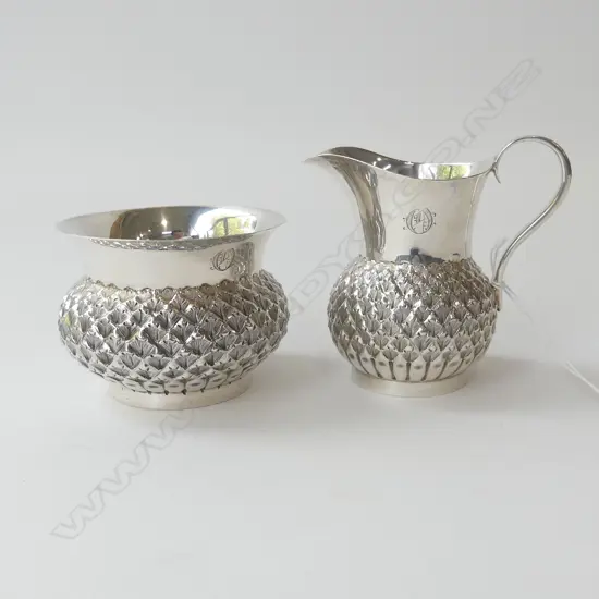 STG SILVER JUG & BOWL, SHEFFIELD 1908 210gms