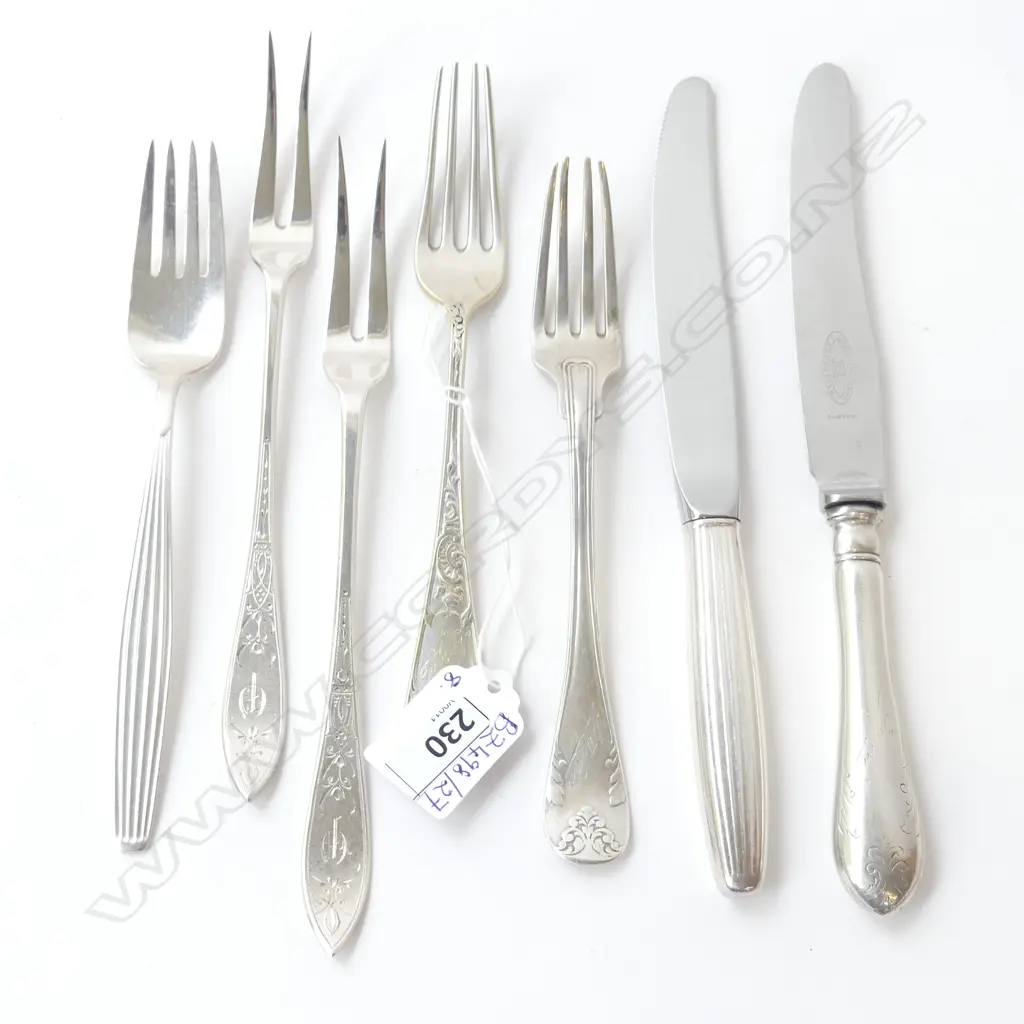 8 PCES ASST. SILVER CUTLERY 204gms Image 1++