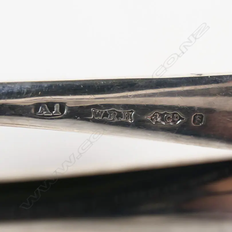 SILVER SAUCE LADLE, LONDON 1788, CHARLES HOUGHAM, & 2 SILVER SALT SPOONS, 50gm & EPNS TONGS Image 1++