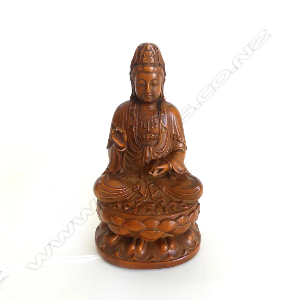 CARVED WOODEN BUDDHA H.105mm Image 1++
