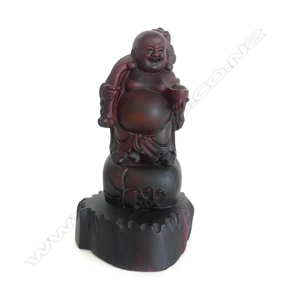 CARVED WOODEN ORIENTAL FIGURE H.200mm Image 1++