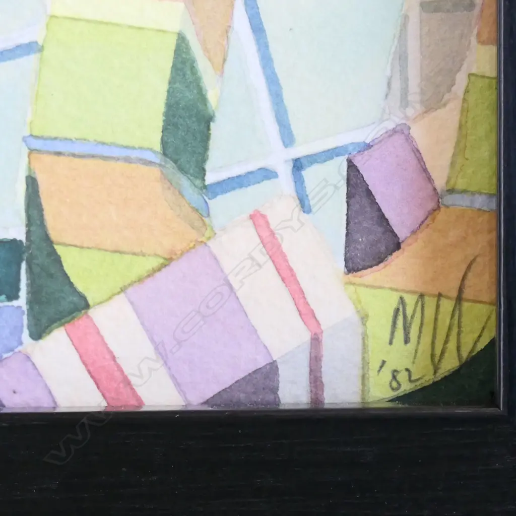 MELVIN WEBB 'SWEET', GOUACHE, 1986. 400 x 200mm, CONTEMP FRAME W PERSPEX Image 1++