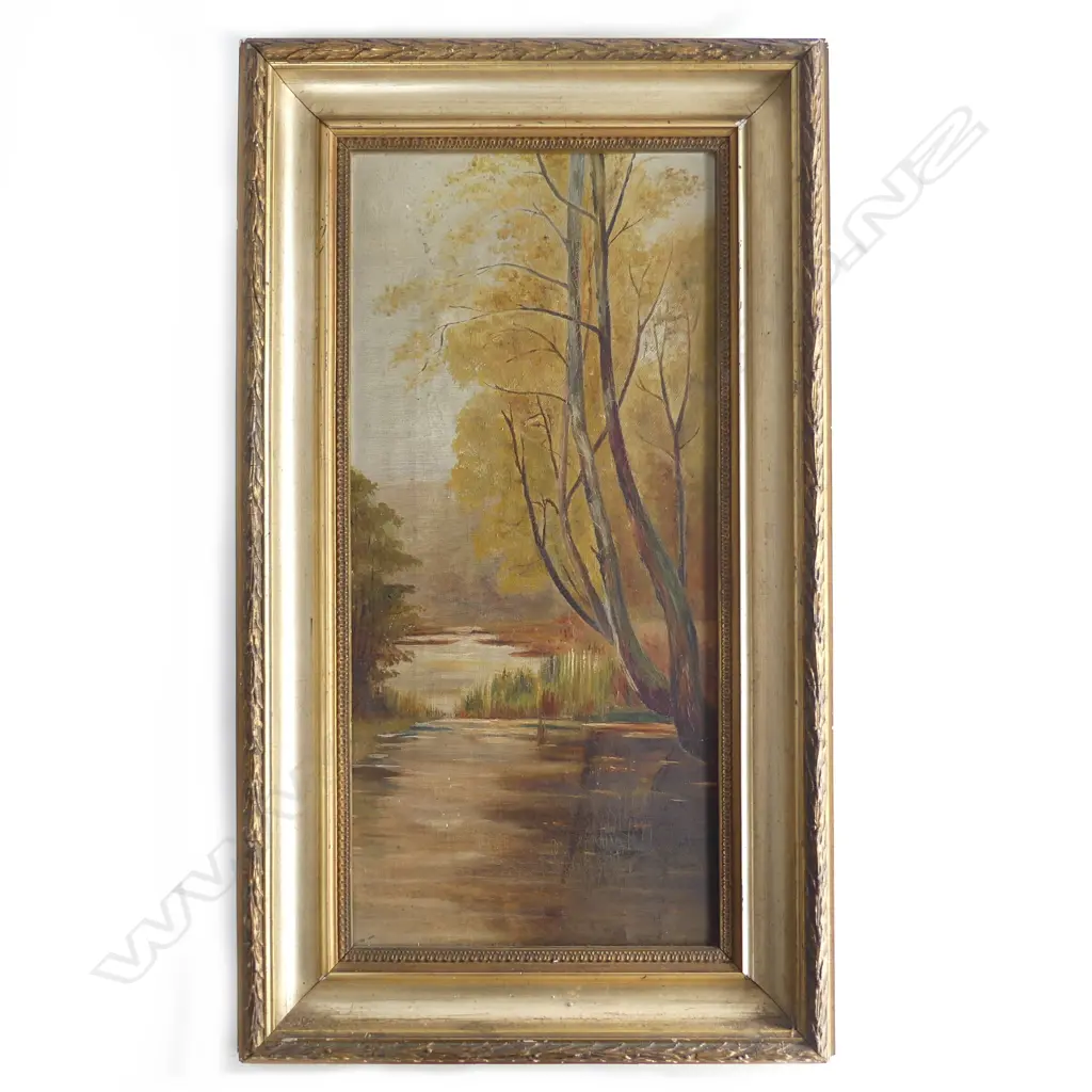 EARLY 20thC LANDSCAPE 470x215mm, INSCRIBED VERSO: A. Y. HUMPHRIES 1910 GRANVILLE COLLEGE Image 1++
