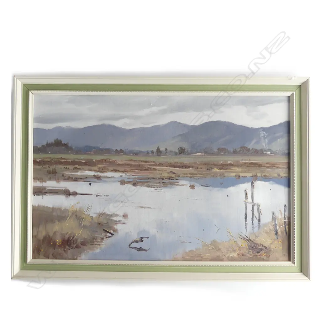 ASTON GREATHEAD OIL on board 'MAORI POINT' signed & dated '79.340 x 530mm Image 1++