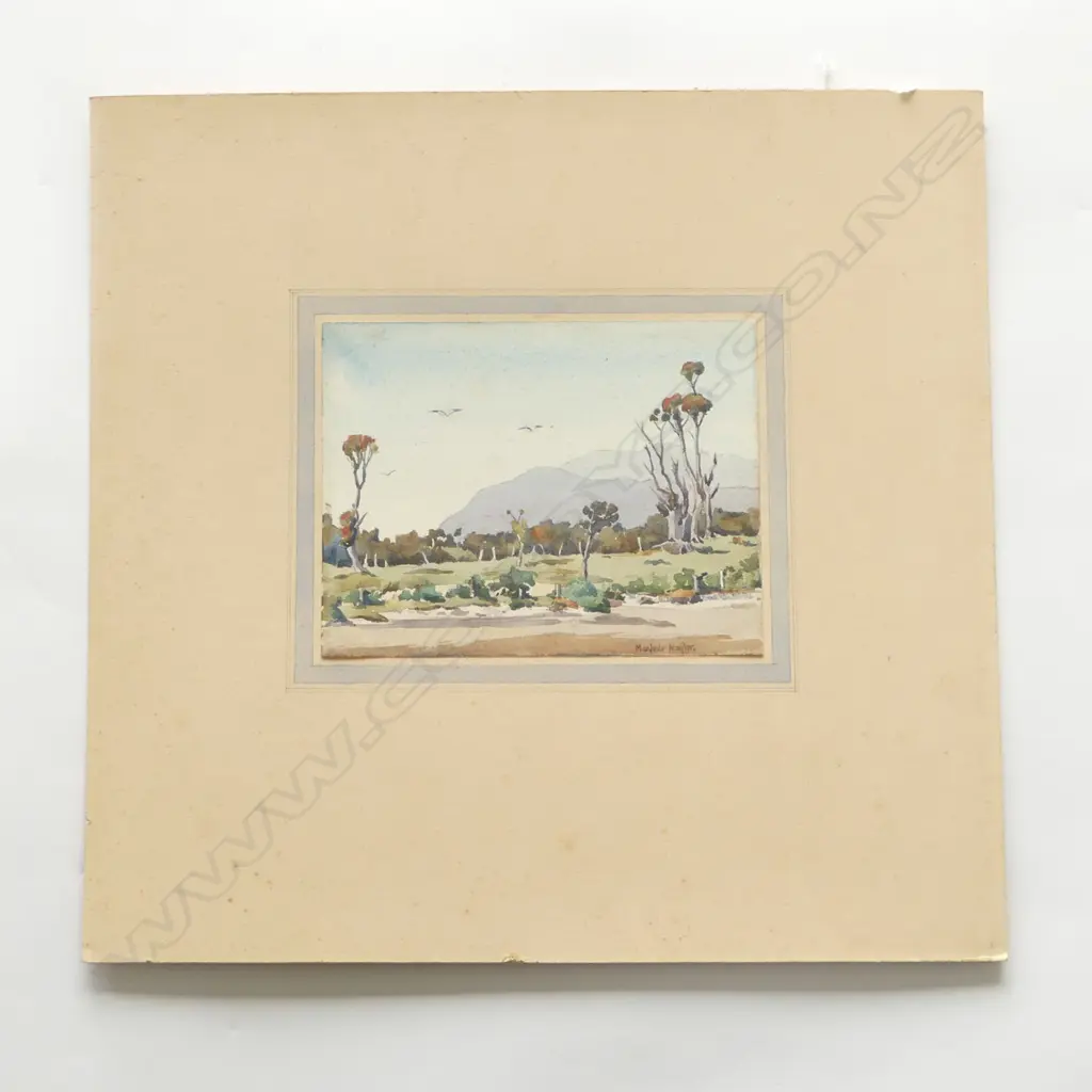 MARJORIE NAYLOR W/C 'RATA-WESTPORT'. 125 x 165mm. Signed. Signed & entitled on reverse. Image 1++