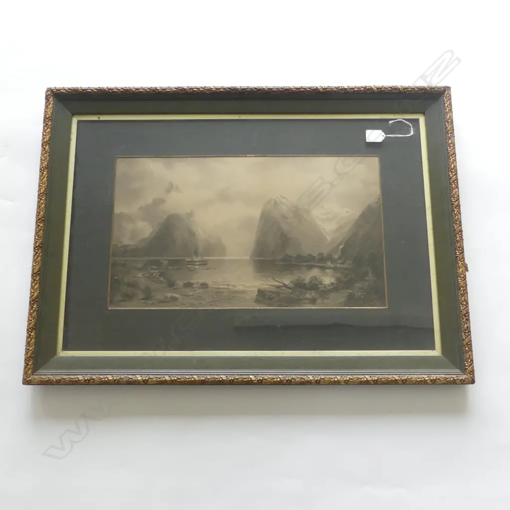 JAMES PEELE, MILFORD SOUND & MITRE PEAK, PRINT 1894 285 X 495mm Image 1++