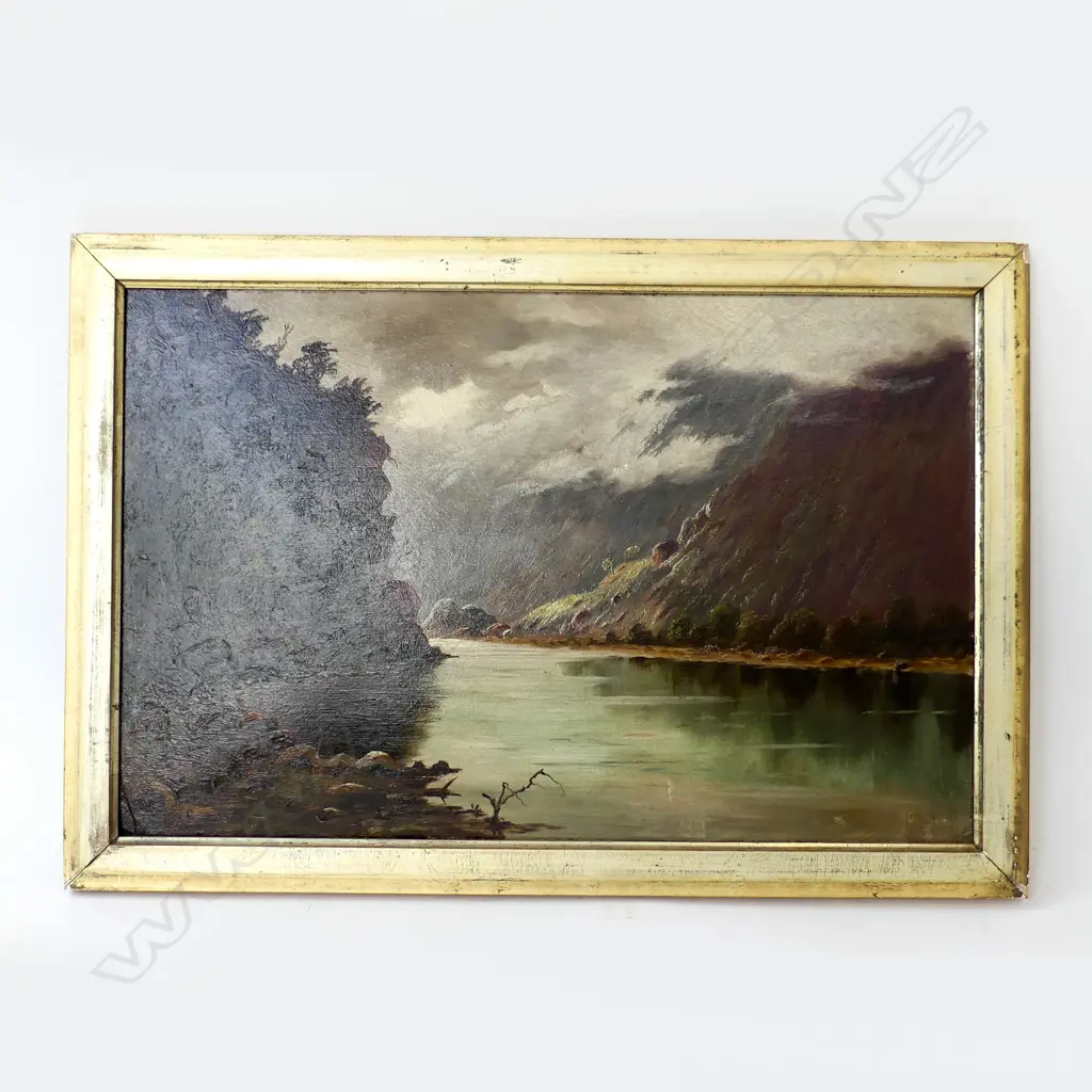 E. W. CHRISTMAS, COLONIAL LANDSCAPE, OIL ON BOARD 320x500mm Image 1++