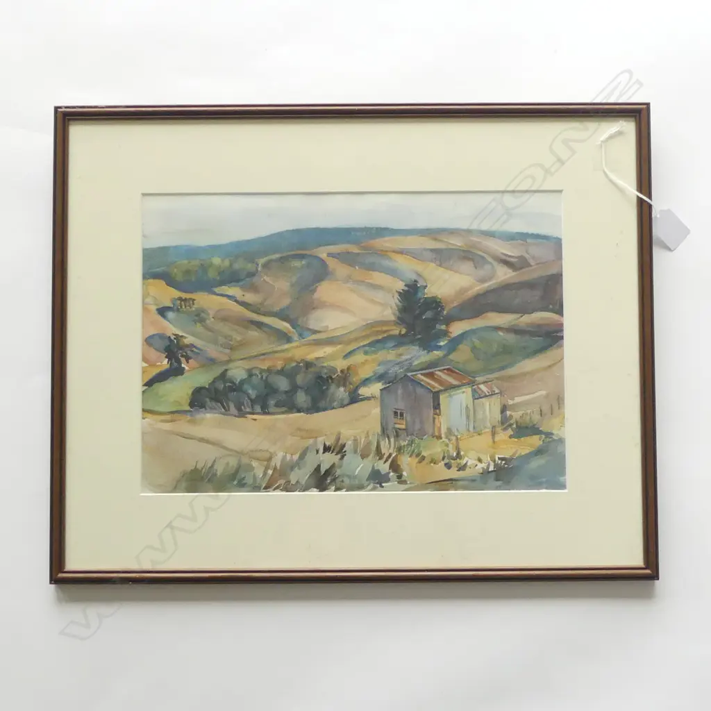 MAY GILBERT, THAMES COROMANDEL, WATERCOLOUR UNSIGNED, 250 x 360mm Image 1++