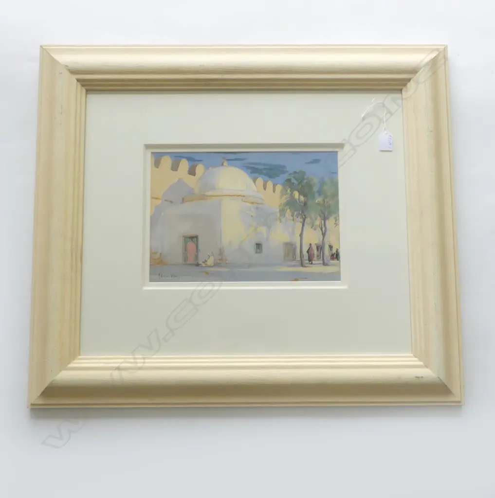 KITTY ARINI VANE 'EVENING LIGHT ON THE MARABON KAIRAVAN' ACRYLIC signed. Entitled verso 240 x 340mm Image 1++