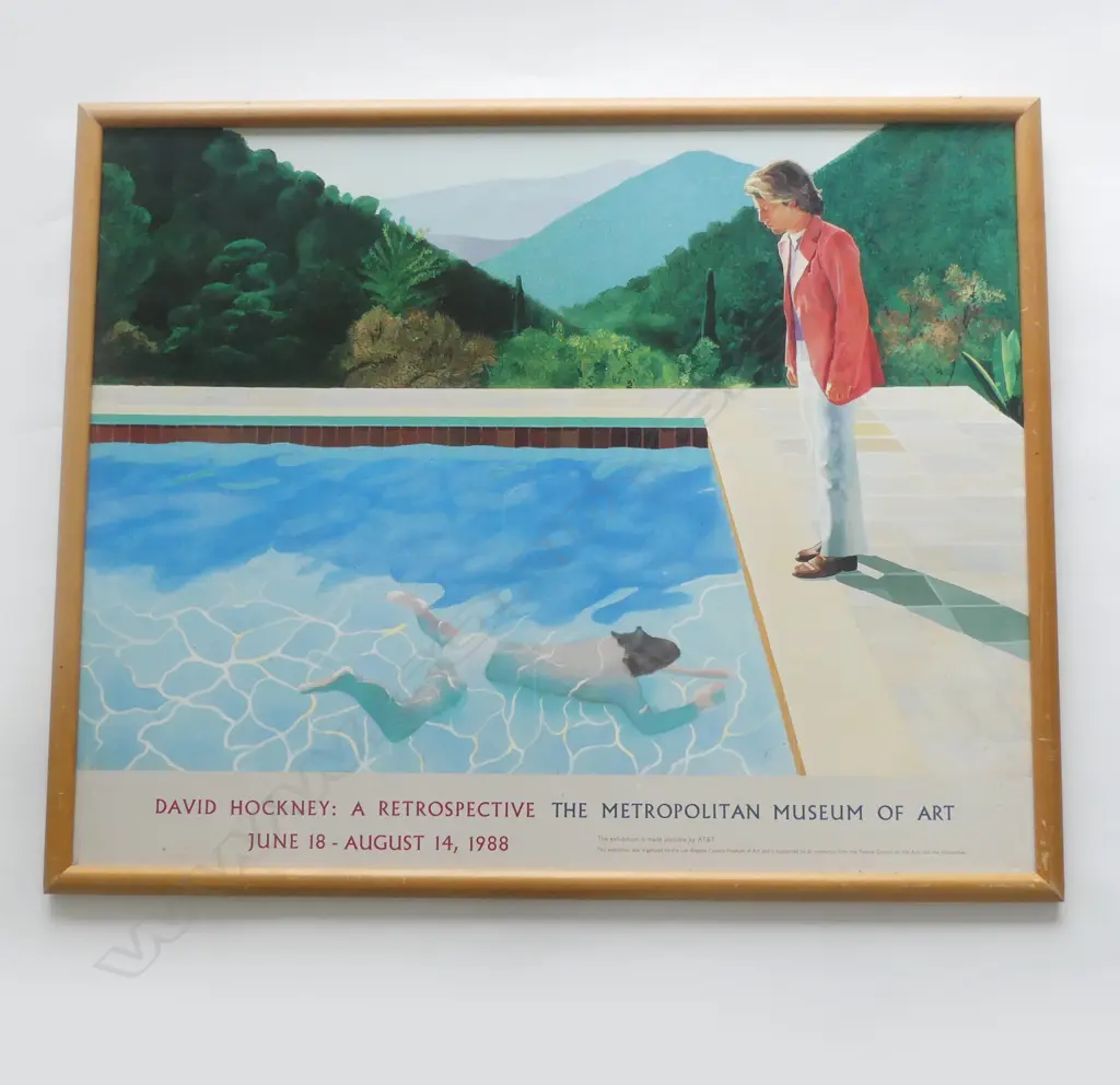 DAVID HOCKNEY POSTER 1988 RETROSPECTIVE METROPOLITAN MUSEUM OF ART 725 X 920mm Image 1++