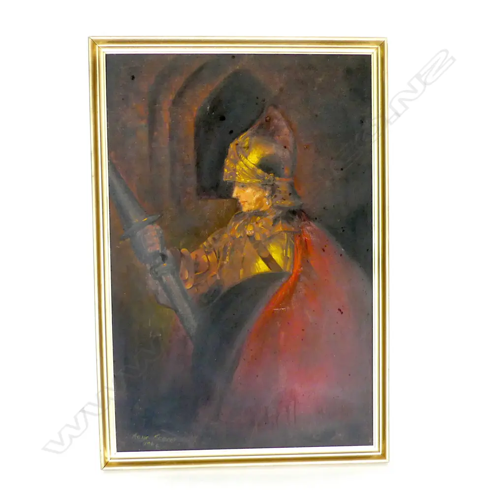 ROSIE FRASER, PORTRAIT OF A SOLDIER, OIL ON BOARD 1964 900x590mm Image 1++