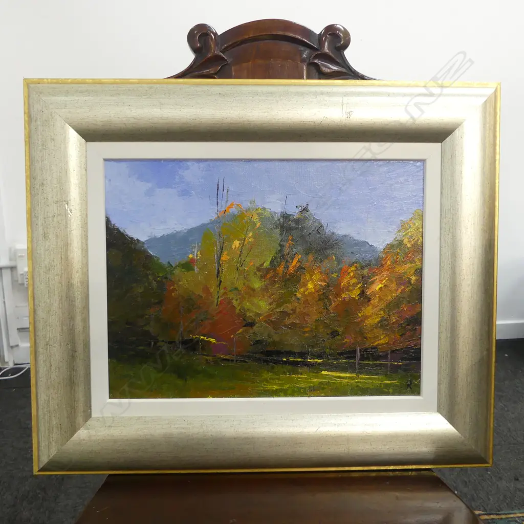 ROSS WHITLOCK 'BRANFORD PARK AUTUMN NELSON' OIL ON BOARD '13 225x295mm Image 1++