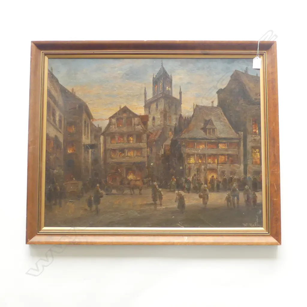 YU HALIN 19THc DUTCH OIL CITY AT NIGHT 520 X 655 Image 1++