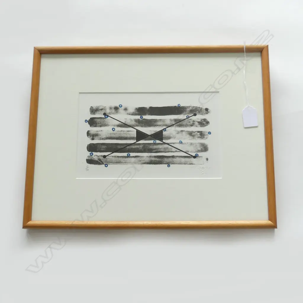 TON SLITS, ABSTRACT PRINT, SIGNED & DATED 12/30 150x240mm Image 1++