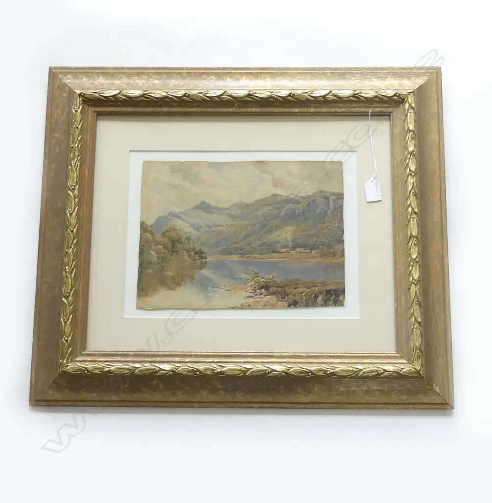 ARTIST UNKNOWN, ANTIQUE LANDSCAPE W/C 245x330mm Image 1++