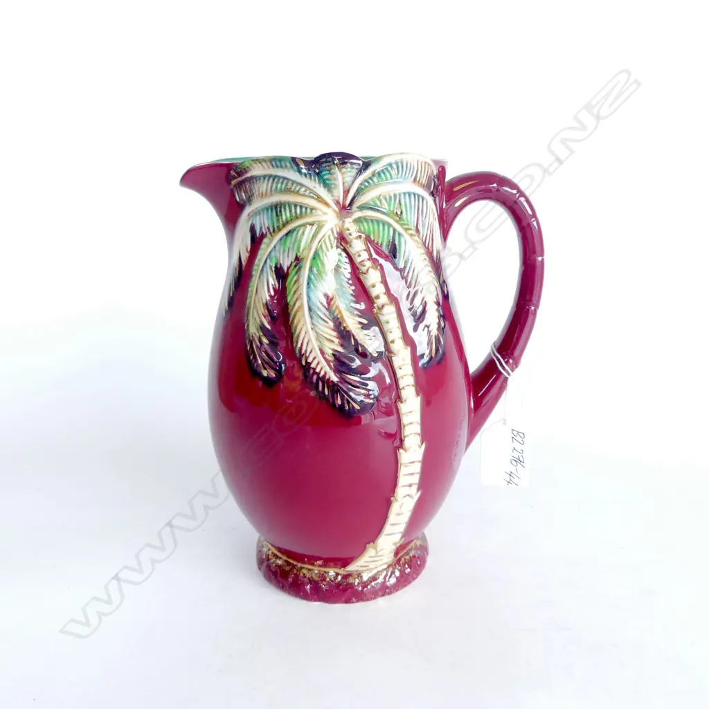BESWICK MAUVE PALMTREE JUG 1073. H. 220mm Image 1++