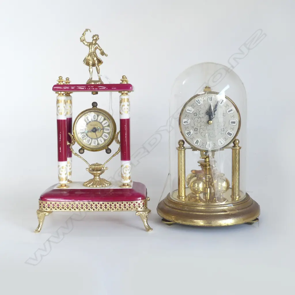 2 GERMAN CLOCKS: DOME & OTHER H.260mm Image 1++