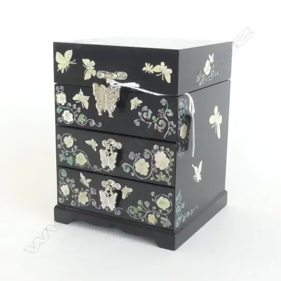 MODERN KOREAN MoP INLAID JEWELLERY BOX H.160mm