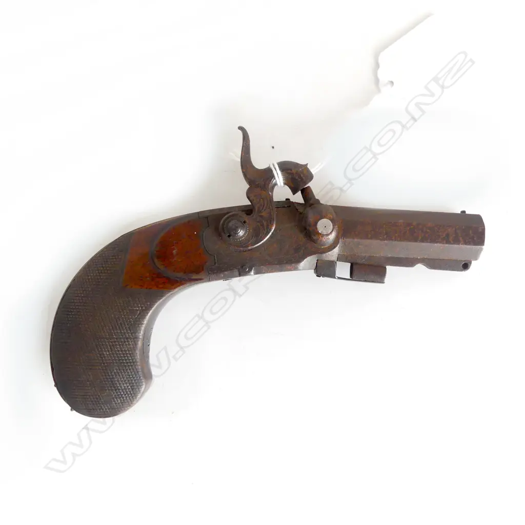 1840s IRISH POCKET PISTOL (William & John Rigby, Dublin) No license required. Image 1++