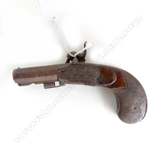1840s IRISH POCKET PISTOL (William & John Rigby, Dublin) No license required.